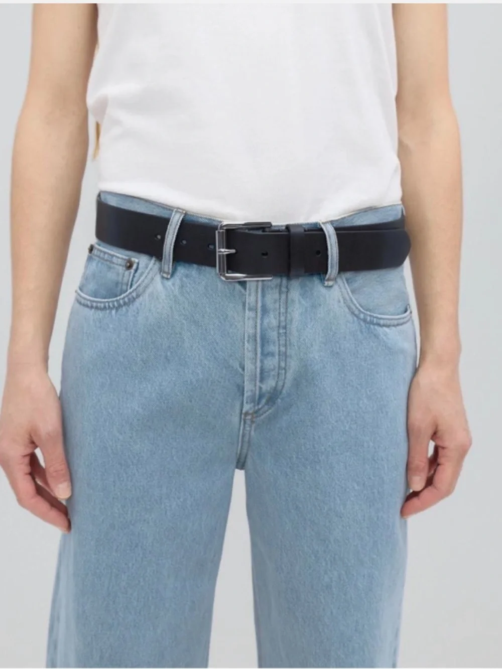 Still Here brown leather belt